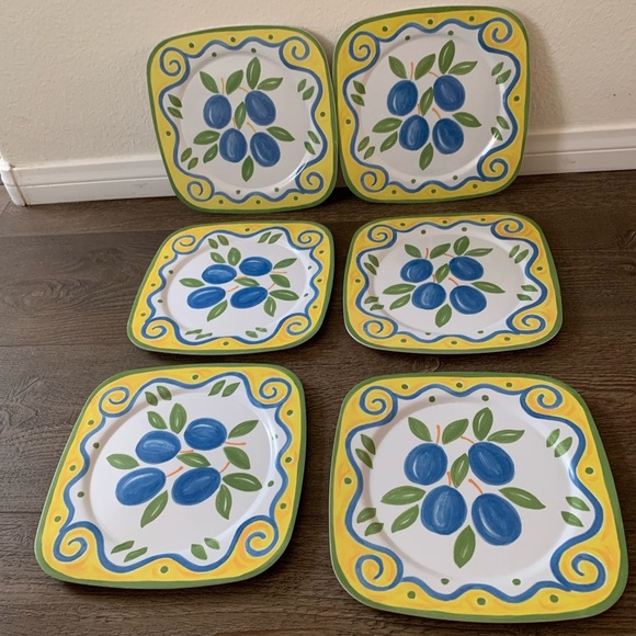 Melamine dinner plates of 6 - Picture 1 of 8